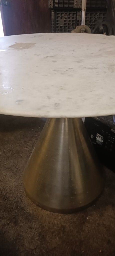 Marble Top Stainless Steel Base Kitchen Table
