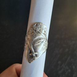 Asian Face Ring - Artisan Made 