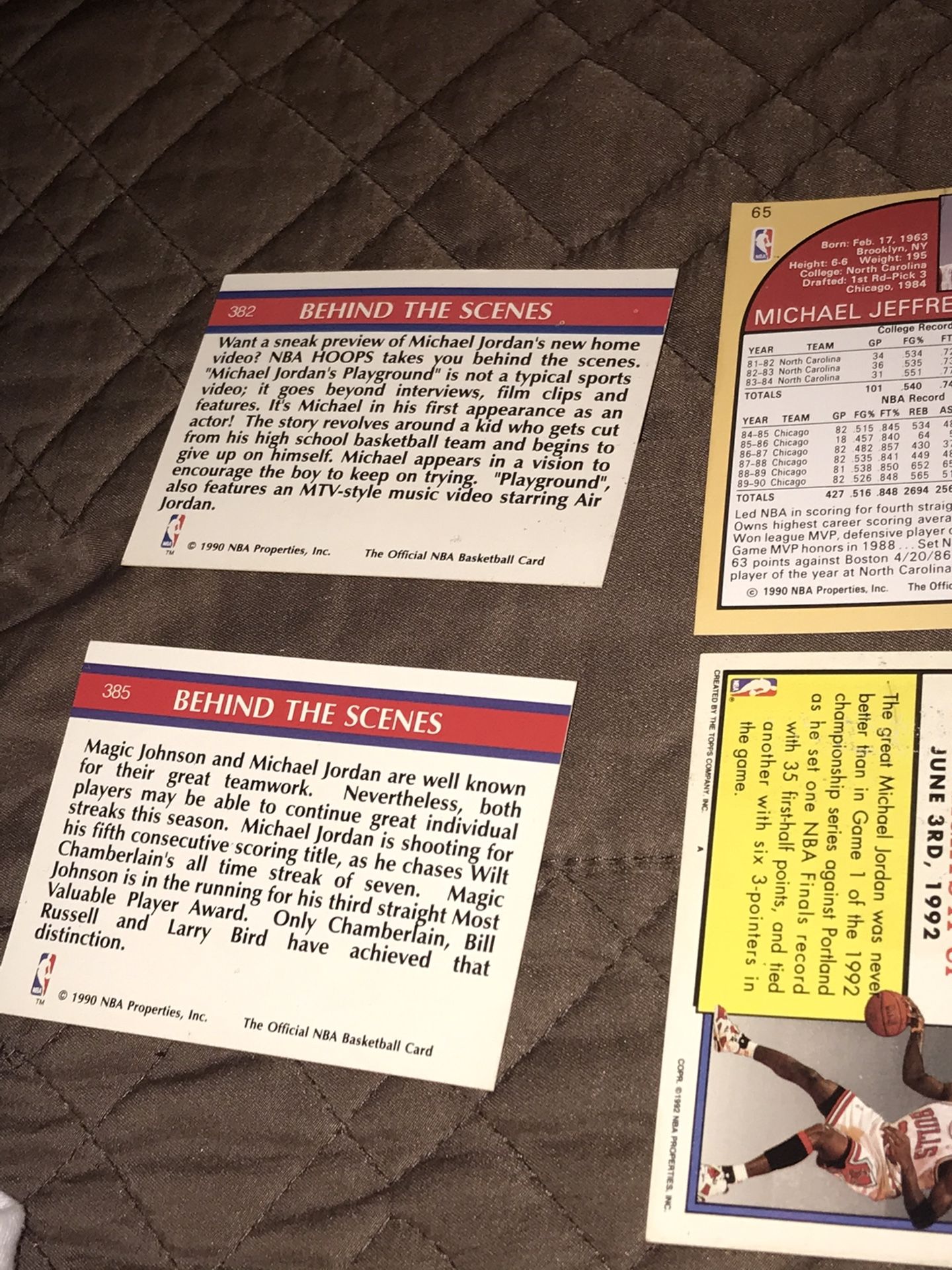 Sports cards collected in good condition.