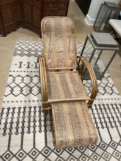 Vintage Rattan Adjustable Chaise
