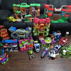 Huge Fisher-Price Imaginext Lot – Batman, Castles, Vehicles & Figures