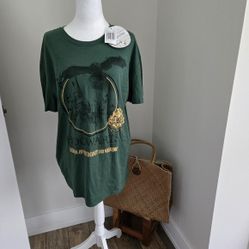 Wizard Of Wizarding World Green Hogwarts Large Graphic T-Shirt New Harry Potter 