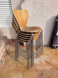 Set of 6 Modern Bentwood Dining Chairs – $120 OBO