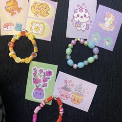 Handmade Bracelets with Stickers