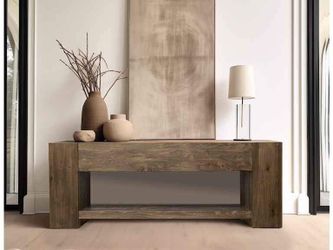 Solid Wood Contemporary Console
