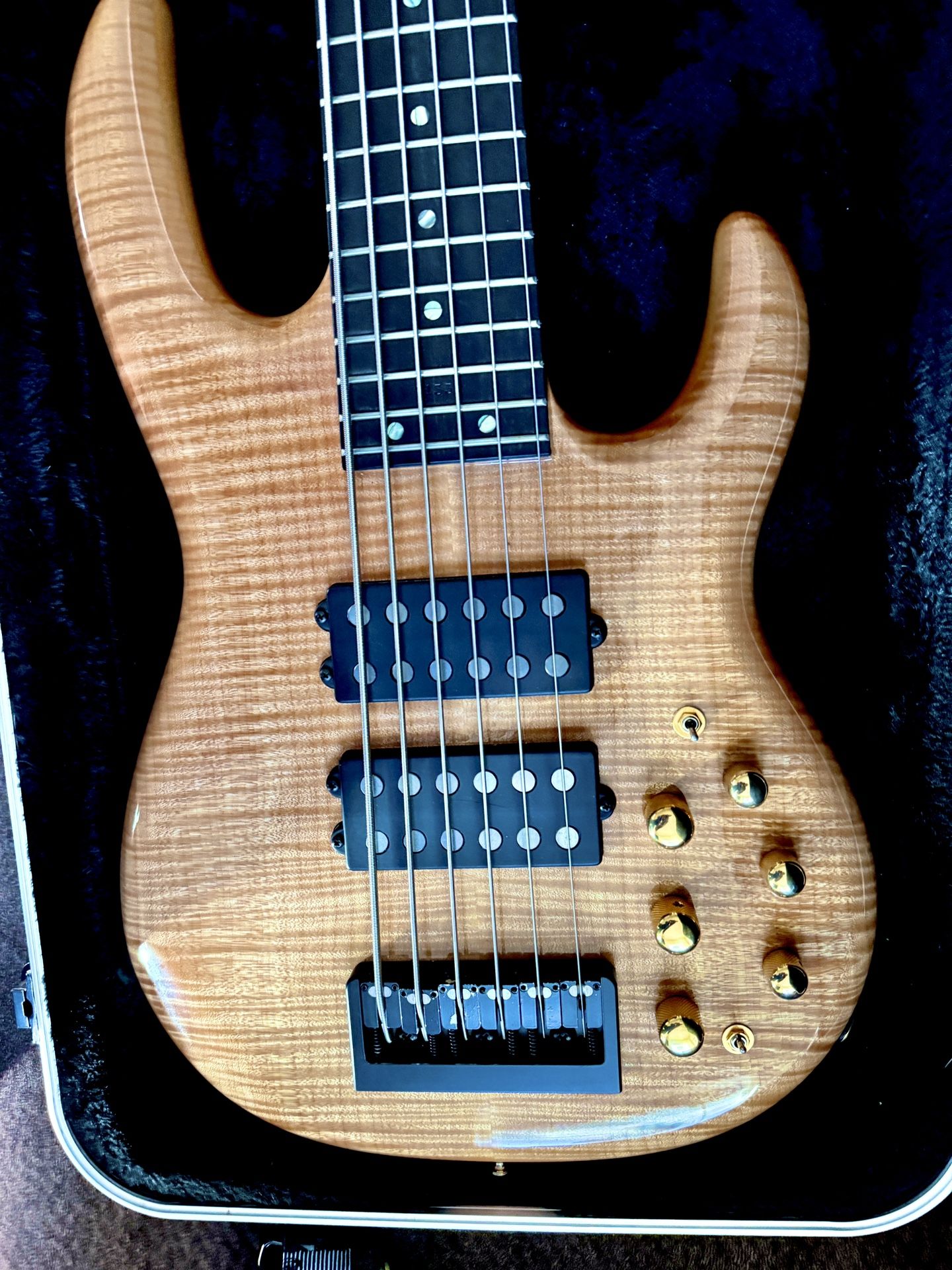 BASS CARVIN LB76P RARE , MAPLE FLAME 18v 