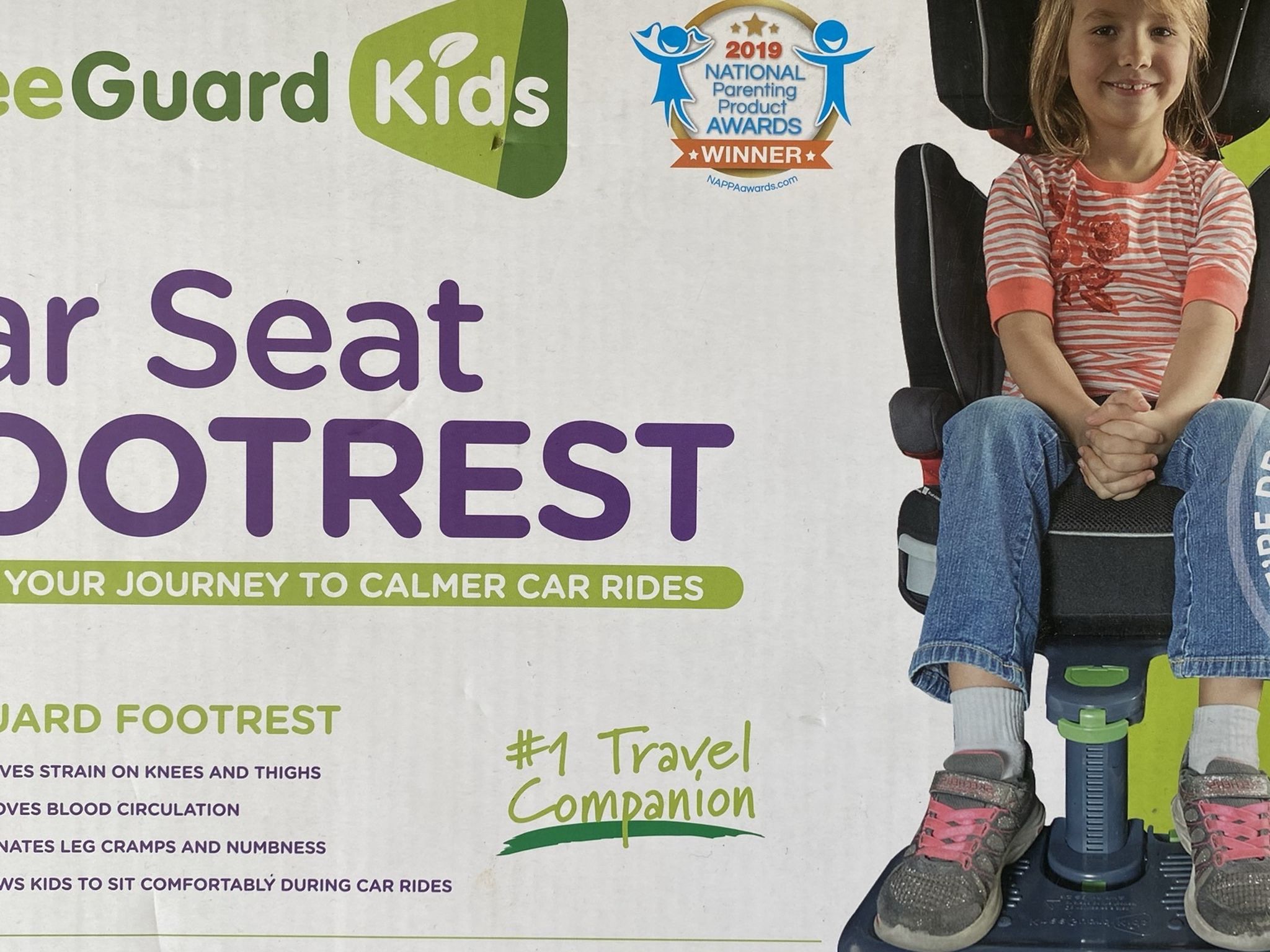 Car Seat & Booster Seat Footrest, Gray (Latest Version)