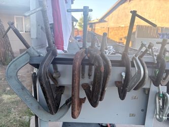 Lot of C-Clamps Various Sizes