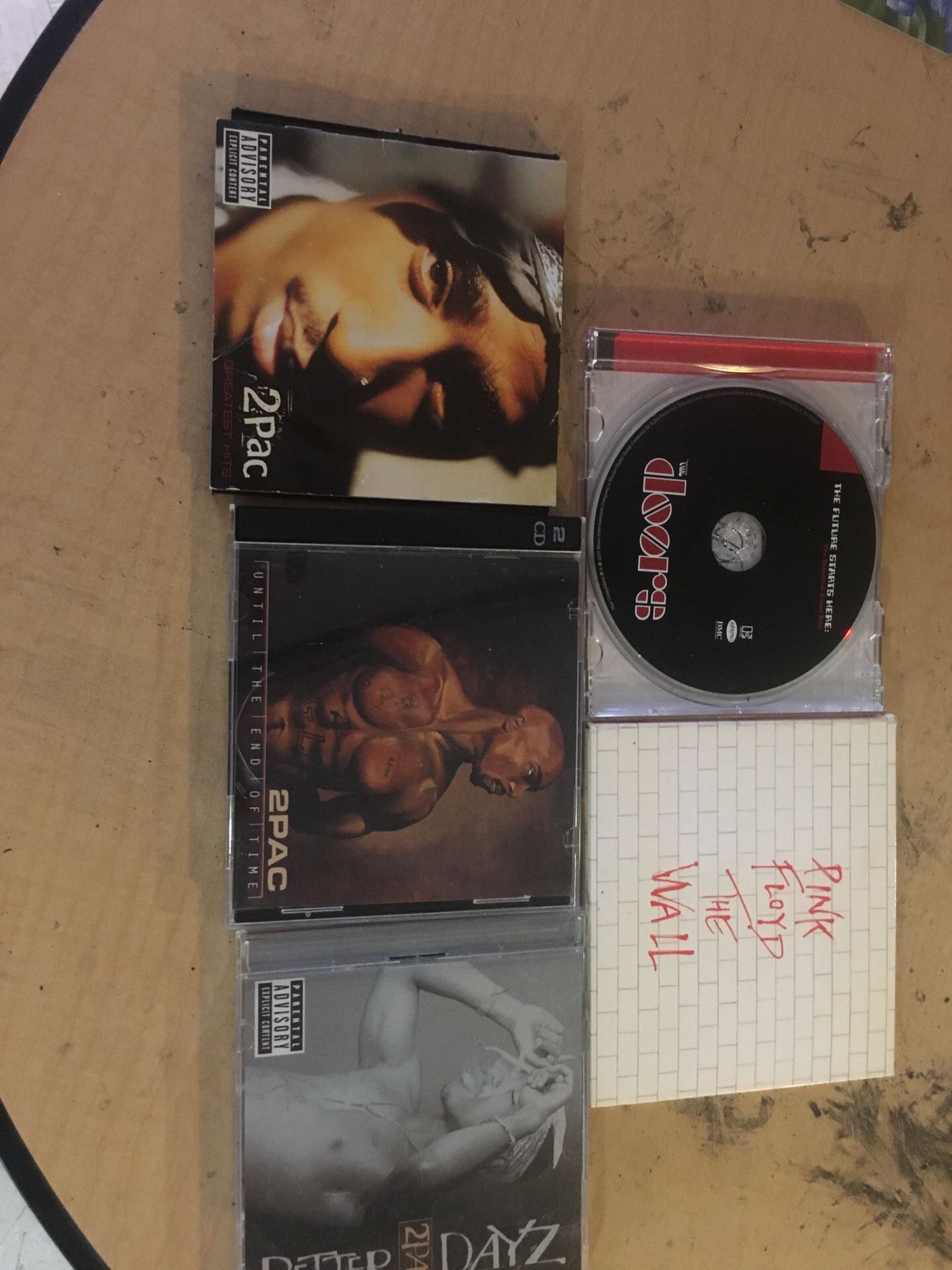 Three 2pac albums,Pink Floyd off the wall, and the doors