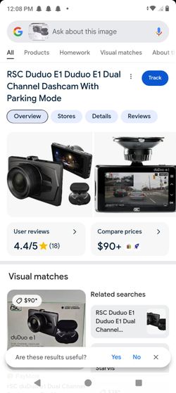 RSC Duduo E1 Duduo E1 Dual Channel Dashcam With Parking Mode