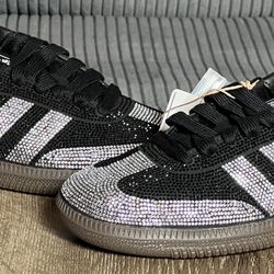 adidas Samba OG Rhinestone Black Silver | Women's Size 5 | IH9052 (2025) NEW