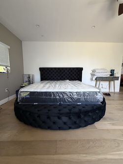 New In Box King Bed Frame With Mattress (Read Description Below)
