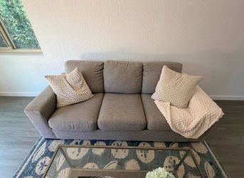 Beautiful grey couch sofa