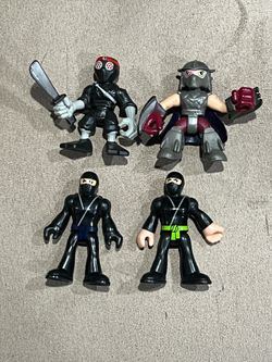 Imaginext lot of 4 TMNT Shredder & Foote soldier & 2 ninjas figure