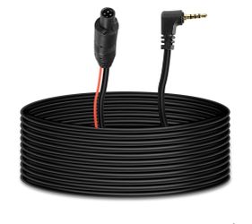 MEIRYFA - Cable de cámara de visión trasera de 4 pines, cable de 4 pines macho a macho de 0.098 pulgadas, cable de extensión de espejo retrovisor para