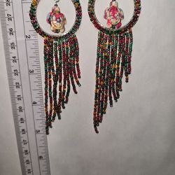 Multi-colored Earrings With Turtles