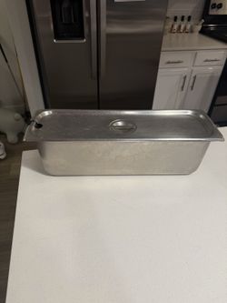 Stainless Steel 1/2 Long Steam Table Food Pan 6” Deep w/ Notched Lid 21x6.5