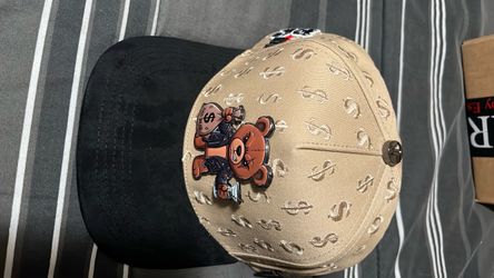 Bad Bear Snapback Hat Dollar Sign Pattern