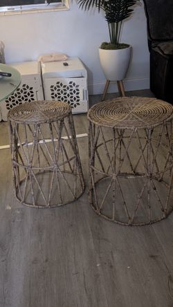 Boho Side Tables Set Of 2