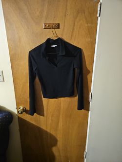 Back Collared  Crop Top