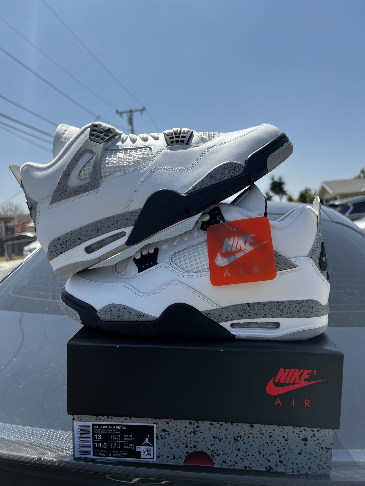 Jordan 4 Retro White Cement (2025) Size 13