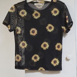 Mesh Sunflower Shirt
