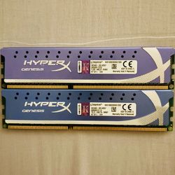 Kingston HyperX Genesis DDR3 RAM - 8GB Kit (2x4GB) 1600MHz Gaming Memory - Excellent Condition