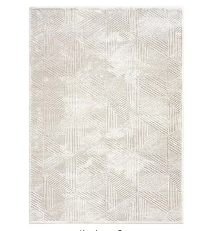Bazaar Zen Cream 8 ft. x 10 ft. Abstract Area Rug