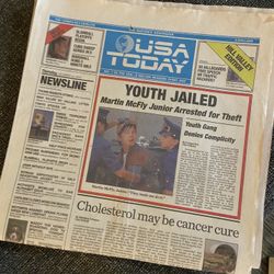 Back To The Future USA Today newspaper.