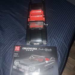 Cadilac Lego Car, Mould king, Black And Red, 13.8 Inches In Length 