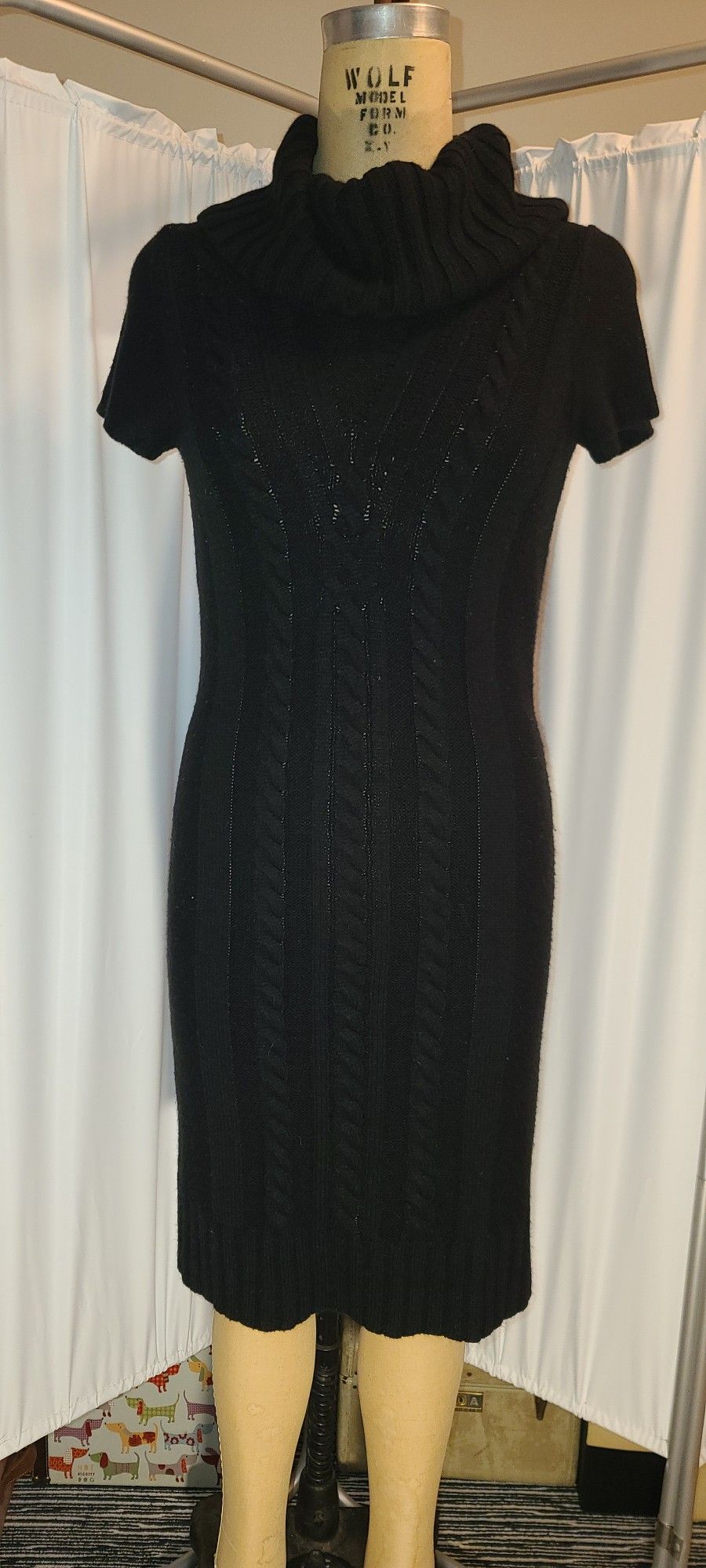 Dressbarn Classic Black Sweater Dress