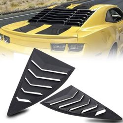 Side Window Louvers Windshield Sun Shade Cover Lambo Style Matte Black Compatible with Chevrolet Chevy Camaro 2010 2011 2012 2013 2014 2015 Left Right