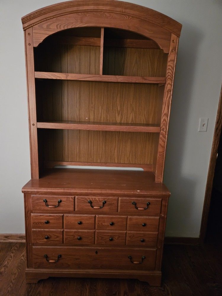 Wooden Hutch And Dresser