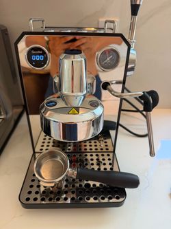 Gemilai Owl Espresso Machine, 15 Bar Professional Semi-Automatic Espresso Maker with Milk Frother Steam Wand & 57oz Removable Water Tank, Dual Display