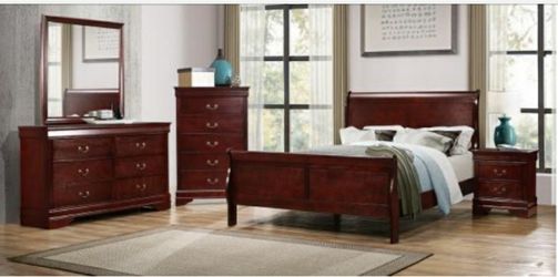 Louis Philippe queen bed set