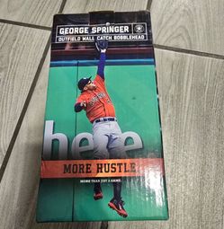 New George springer outfield wall catch bobblehead.