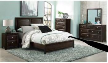 Dark Brown Bed frame (Expresso) Full Bedroom Set