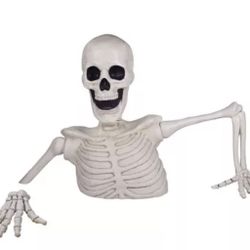 Giant Rattles the Groundbreaking Skeleton Plastic Yard Decorating Kit, 5.3ft