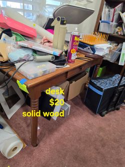 Solid wood desk