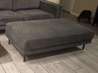 Modern Dark Gray Ottoman in Excellent Shape