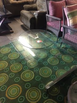 South Beach now swinging living room table glass table