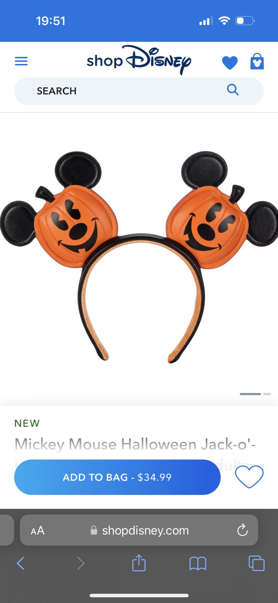 Authentic Mickey Ears Fall 2023