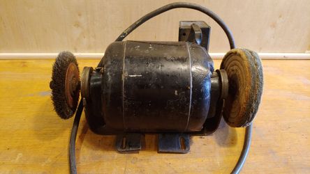 Vintage GE Electric Motor w/ Wire And Buffing Wheel