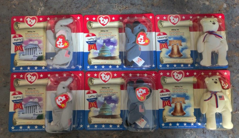 Ty Beanie Baby Liberty Set Of 2