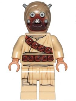 SW1074 Tusken Raider - Dark Tan Head with Spikes, Diagonal Belt, Printed Legs