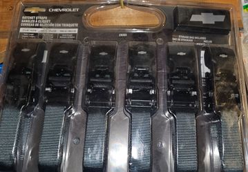 Chevrolet C5000 6Black 1" x 14' Rugged Durable Ratchet Tie Down Straps