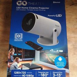 Tzumi 1280 x 720 HD Movie Projector with Stand 360 Lumens