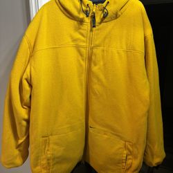Nike Vintage 90s Reversible Puffer Jacket Mens 2XL Blue Yellow Fleece XXL