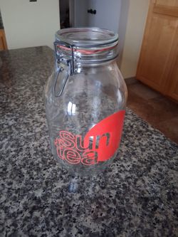 Large glass sun tea  jar