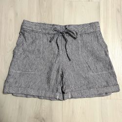 Striped Elastic Waistband Shorts
